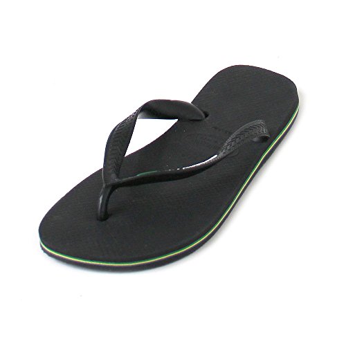 Havaianas Brasil Logo, Chanclas, para Unisex adulto, Negro Negro, 41/42 EU