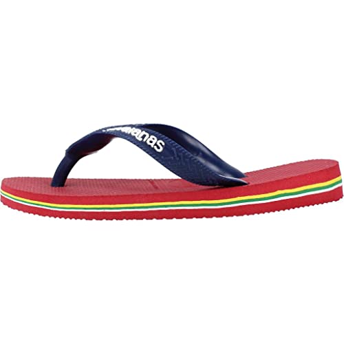 Havaianas Brasil Logo, Chanclas, para Unisex adulto, Rojo, 37/38 EU