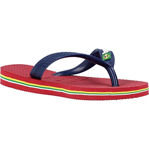 Havaianas Brasil Logo, Chanclas, para Unisex adulto, Rojo, 37/38 EU