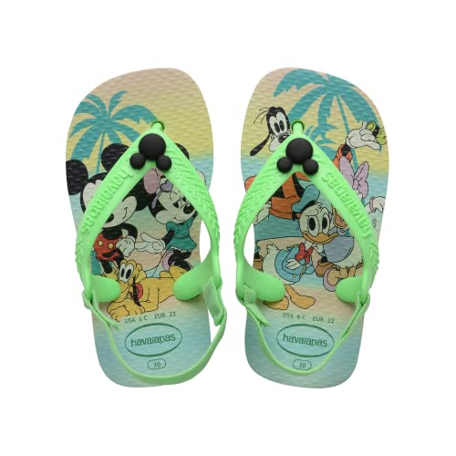 Havaianas Disney Classics II, Chanclas, para Unisex niños, Verde Lima, 23/24 EU