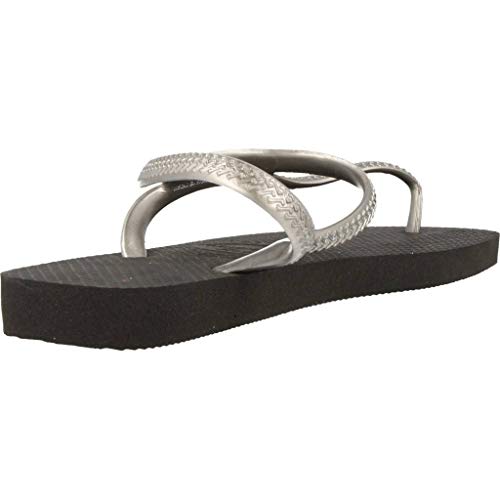 Havaianas Flash Urban, Sandalias, para Mujer, Negro / Plata, 35/36 EU