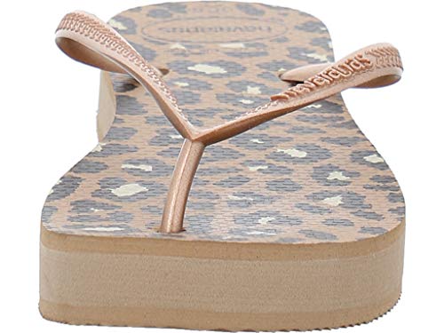 Havaianas HAV Slim Flatform Animals, Chanclas Mujer, Beige Coral New, 37 EU