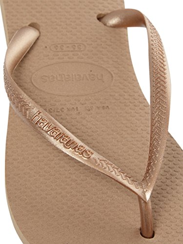 Havaianas Slim, Chanclas, para Mujer, Oro Rosa, 39/40 EU