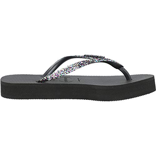 Havaianas Slim Flatform Glitter Negro Caucho 39/40 EU