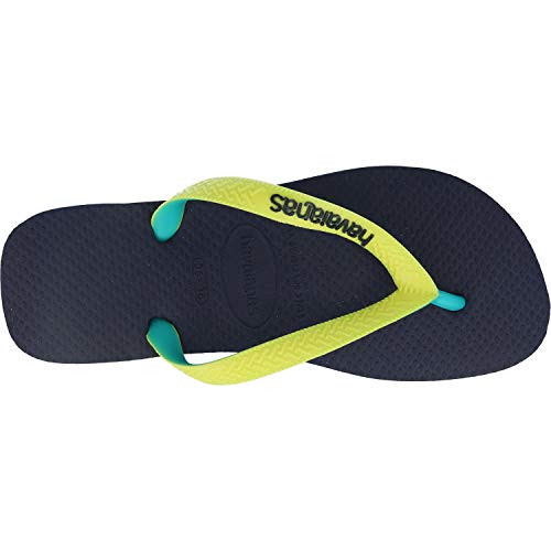 Havaianas Top Mix, Chanclas, para Unisex adulto, Navy / Neon Amarillo, 41/42 EU