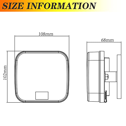 Hawkeye LED luces traseras magnéticas inalámbricas para remolque,con luz indicadora dinámica, luz de matrícula, luz de posición impermeable para remolque / camión / tractor / caravana