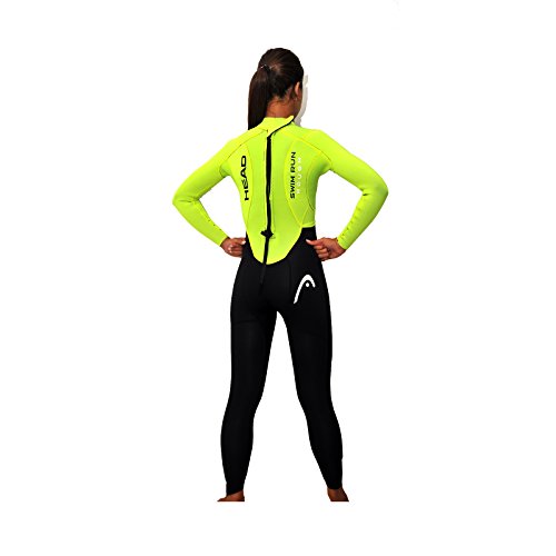 Head Swimrun Rough Lady Wetsuit 4.3.2 - Traje de Buceo para Mujer, Color Negro/Amarillo, Talla S