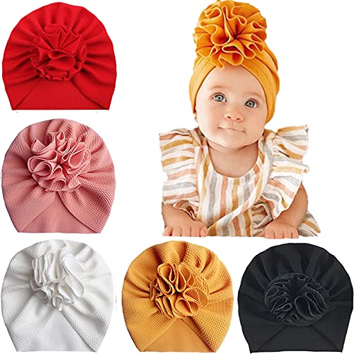 Hifot Sombrero Turbante Bebe Suave Gorra Beanie Turbante Nudo Gorra Diadema para Recién Nacidos Infántil Niñas