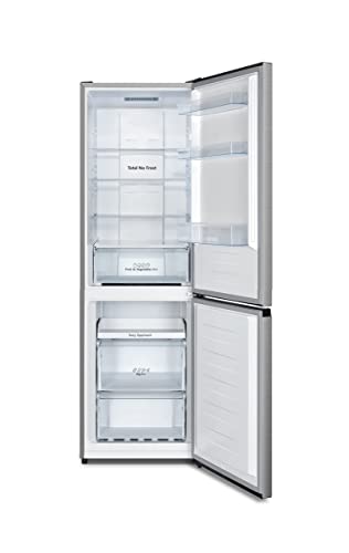 Hisense RB390N4AC2 - Frigorífico Combi No Frost, Capacidad Neta 300 L, 186 cm Alto, ECO mode, Silencioso 38 dBA, Color Acero