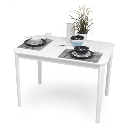 Homely - Conjunto de Comedor o Cocina Golf Mesa y sillas Lacado en Blanco