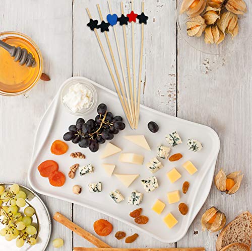 HONGXIN-SHOP Palillos de Cóctel Multicolor Brochetas de Bambú Palillo de Frutas para Cóctel Cumpleaños Fiesta y Boda Tarta Tapas Aperitivo Canapes Pincho Fruta Decoración 100 Piezas