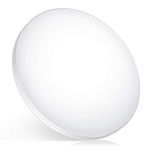 HOREVO Lámpara de Techo con Sensor de Movimiento de Radar, 12W 1200LM Luz de techo empotrada de ahorro de energía Cool White 6500K para Escaleras, Pasillo, Balcón, Garaje