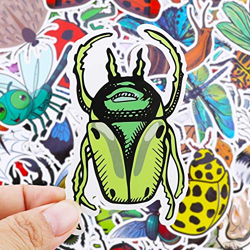 HOWAF 100pcs Insect Sea Animals Graffiti Vinyl Decal Stickers for Laptop Luggage Skateboard Bike Helmet Scrapbooking Guitar Keyboard Notebook, Waterproof Stickers Pack for Teens Children Kids Adult