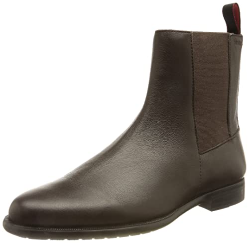 HUGO Kyron_Cheb_gr, Botas Estilo Chelsea Hombre, Dark Brown201, 43.5 EU