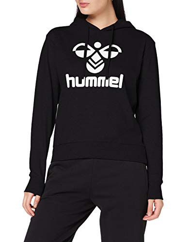 hummel Classic Logo-Sudadera con Capucha, Mujer, Negro, Extra-Small