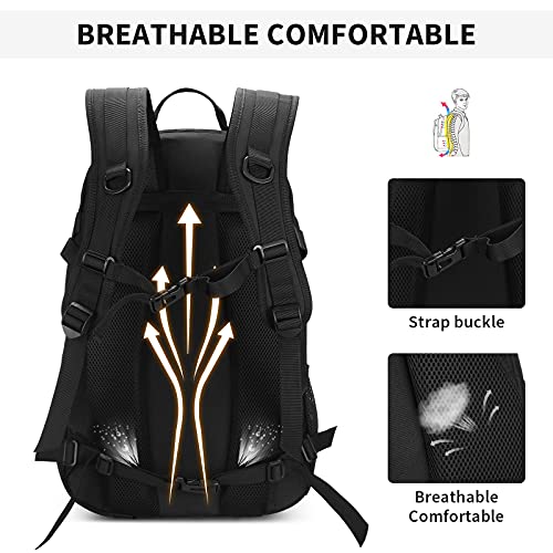 HUNTVP 30L Táctica Mochila MOLLE Mochila de Hombro Militar Mochila Asalto Impermeable para Aire Libre Caza Correr Viaje Ciclismo Camping Senderismo, Typ-1 Negro