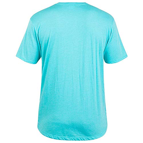 Hurley M Essential Henley S/S Camiseta, Hombre, Light Aqua/Htr, S