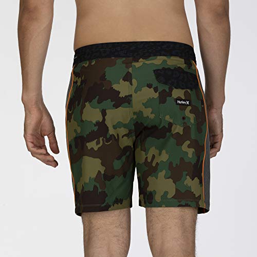 Hurley M Phtm Fastlane Woodland Bdst Bañador, Hombre, Cargo Khaki, 33