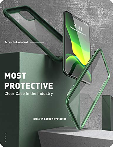 i-Blason Ares - Carcasa para iPhone 11 Pro MAX 2019, Doble Capa, Resistente y Transparente, Protector de Pantalla Integrado, Color Verde