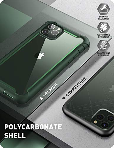 i-Blason Ares - Carcasa para iPhone 11 Pro MAX 2019, Doble Capa, Resistente y Transparente, Protector de Pantalla Integrado, Color Verde