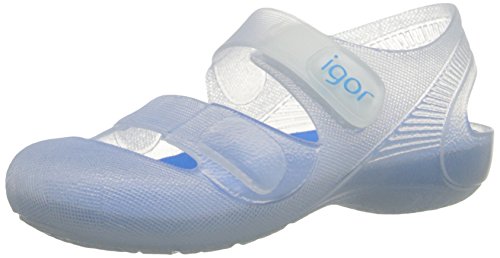 IGOR Bondi, Sandalias con Correa de Tobillo Unisex Niños, Blanco (Tr. White / Plantilla Turquesa), 21 EU