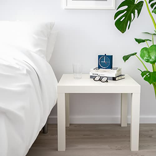 Ikea Mesa Auxiliar, Madera, Blanco, 55x55x45 cm