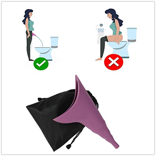 Ikruidy Urinario Femenino Portátil Female Dispositivo de Urinación Orinar de Pie Urine Dispositivo Embudos Orina para Mujer Viajar Camping Senderismo Servicios Baños Públicos