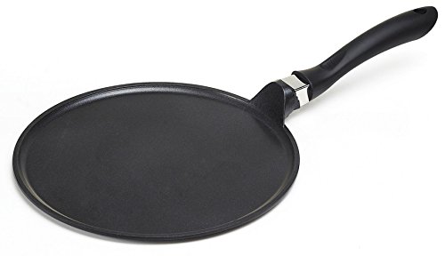 IMUSA IMU-80512 - Comal/plancha antiadherente de 12 pulgadas con mango suave al tacto, color negro