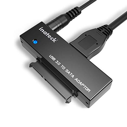 Inateck USB 3.0 a SATA Adaptador Convertidor para 2.5/3.5 Pulgadas Disco Duro HDD SSD con 12V/2A Fuente de Alimentación, Negro