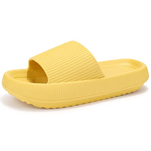 incarpo Unisex Chanclas y Sandalias de Piscina Para Mujer Zapatillas Casa Hombre Verano Pantuflas de baño,Amarillo,38/39