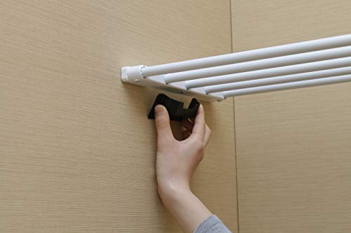 Iris Ohyama, Tendedero En Pared Telescópico sin Taladrar, 5 Barras, 75 - 120 cm, sin Perforación, Baño, Vestidor - Telescopic Storage Rack H-J-Nst75 - Blanco