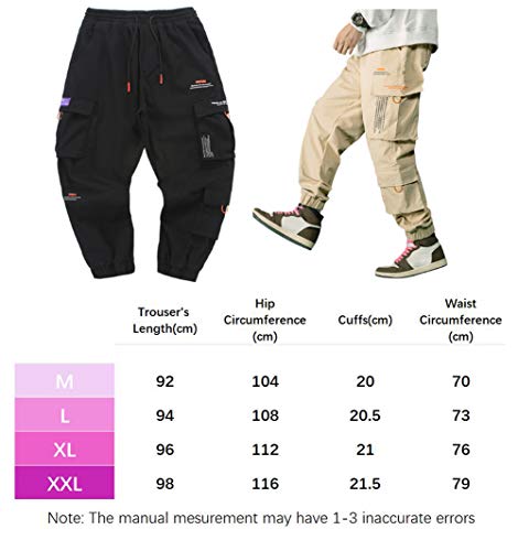 Irypulse Unisex Cargo Pantalones Combate Trousers Multi Bolsillos Táctico Flojo Ropa Calle Pants para Hombres Mujeres Jóvenes Otoño Invierno