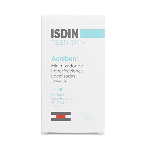 ISDIN Acniben Teen Skin Toallitas Anti Imperfecciones para Piel grasa o Acnéica - 30 Toallitas