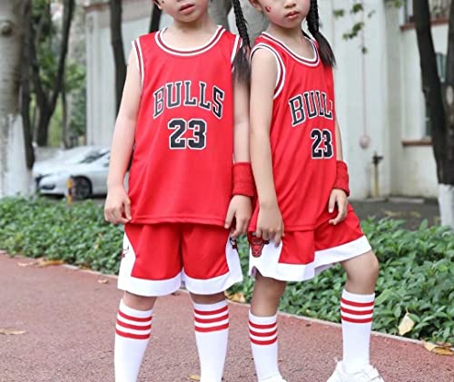 ISOVNUS Juego de 2 piezas camiseta sin mangas y pantalones de baloncesto para niños pequeños,1 top + 1 pantalón para 10-12 años ，Rojo , XXL