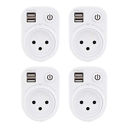 Israel adaptador de enchufe 16A con doble puerto USB Outlets Puerto zócalo 5V 2.1A Cargador Adaptador de corriente eléctrica del enchufe USB Smart Home inteligente zócalo