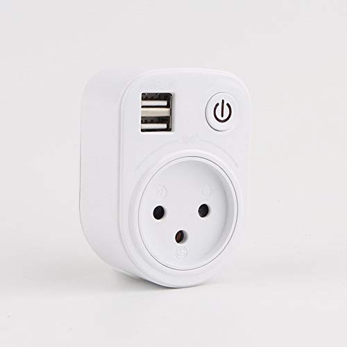 Israel adaptador de enchufe 16A con doble puerto USB Outlets Puerto zócalo 5V 2.1A Cargador Adaptador de corriente eléctrica del enchufe USB Smart Home inteligente zócalo