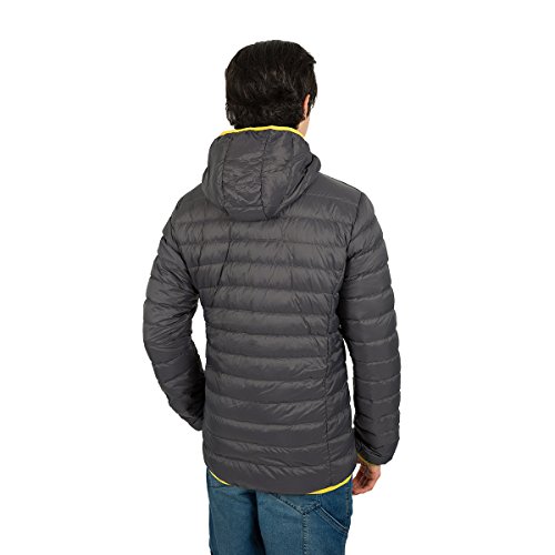 Izas Kanai Chaqueta De Pluma, Hombre, Gris Oscuro/Amarillo, M