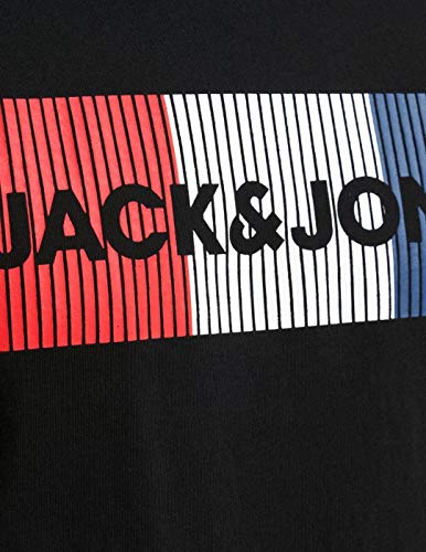 Jack & Jones Camiseta de Manga Corta, diseño con Logotipo de Jjecorp, Negro, XL para Hombre