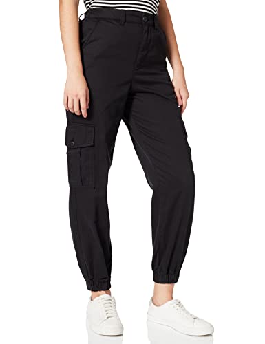 Jack & Jones JJXX JXHOLLY Relaxed HW Cargo Pant Noos Pantalones Tipo, Black, L/34 De Las Mujeres