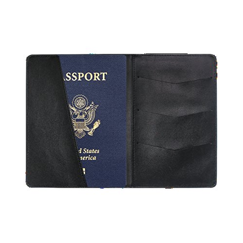 Jeansame - Funda Protectora para Pasaporte (Piel), diseño de mapamundi de montaña