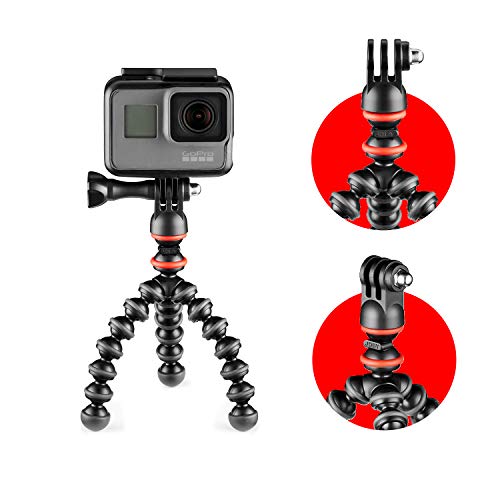 JOBY GorillaPod - Kit Básico Trípode Mini Flexible con Pinza Universal para Smartphone, Adaptador GoPro y Adaptador de Antorcha, Peso hasta 325 g, JB01571-BWW