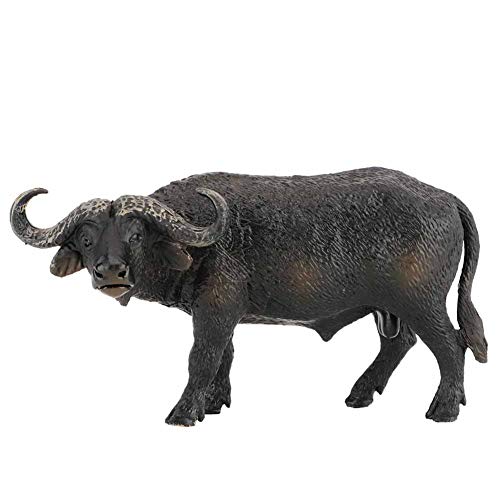 Juguete de búfalo Figura de búfalo Africano de Alta simulación estatuilla de Animales Juguetes de plástico Mini decoración para niños niño niña