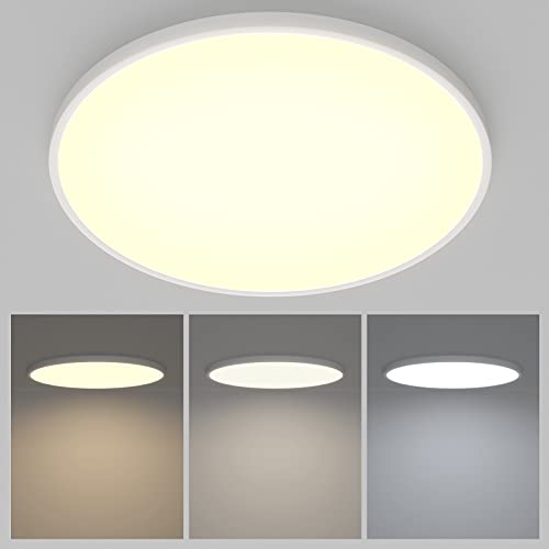 K-Bright Plafón LED de 48W Techo Regulable 3000K/4000K/6500K | Función de memoria | Moderna LED Plafón de Techo Redonda Luz para Salón Dormitorio Cocina Ø50cm Blanco