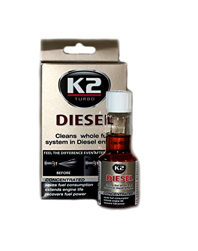 K2 - Aditivo concentrado para limpiar los inyectores y el sistema de carburante para disminuir las emisiones, para motores diésel, 50 ml