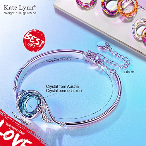 Kate Lynn Mujer Pulseras San Valentin Regalos Cristal Pulseras Mujer Joyas Aniversario Cumpleaños Originales Regalos para Esposa mamá Novia Caja de Regalo Conjunto de Joyas Regalos Dia de la Madre