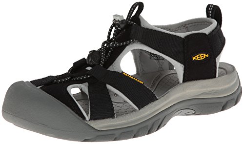 KEEN Venice H2, Sandalias de Senderismo, Mujer, Negro (Black / Neutral Grey), 37