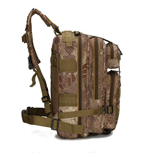 Ketamyy Mochila Tactica Militars 3 Dias Camuflaje Impermeable Duradero Multi-Bolsillo Outdoor Montañismo Acampada Senderismo Asalto Molle Ordenador Bolso 30L Hombre Mujer Camuflaje Selva