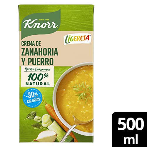 Knorr Crema Ligeresa Zanahoria y Puerro 500ml - Pack de 6