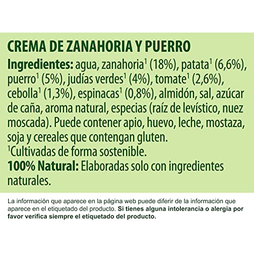 Knorr Crema Ligeresa Zanahoria y Puerro 500ml - Pack de 6