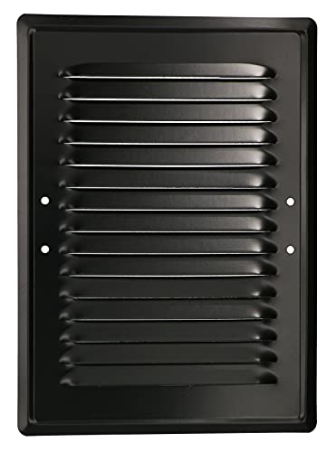 KOTARBAU® Haeusler-Shop - Rejilla de ventilación (165 x 230 mm, metal, con protección contra insectos), color negro